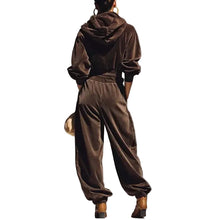 Load image into Gallery viewer, Velvet Hooded Sweatsuit