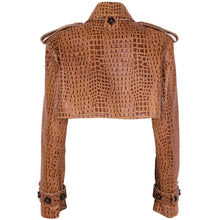 Load image into Gallery viewer, Short Croc Leather Jacket-Modern Baby Las Vegas