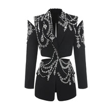 Load image into Gallery viewer, Crystal Beaded Hollow Out Blazer-Modern Baby Las Vegas
