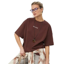 Load image into Gallery viewer, Brown Paisley Back Printed T-Shirt