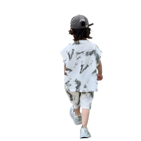 Letter Tie-Dye Short Set-Modern Baby Las Vegas