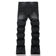 Load image into Gallery viewer, Black Crystal Boot Cut Jeans
