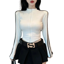 Load image into Gallery viewer, Striped Zipper Jacket