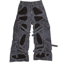 Load image into Gallery viewer, Distressed Hollow Out Bandage Denim Jeans-Modern Baby Las Vegas