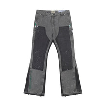Load image into Gallery viewer, Micro Flared Denim Patch Denim Jeans