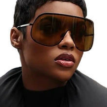 Load image into Gallery viewer, Oversized Metal Rimless Sunglasses