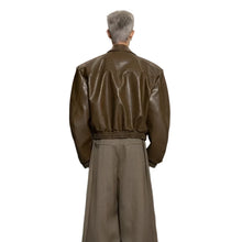 Load image into Gallery viewer, Multi-Pocket Short Leather Jacket-Modern Baby Las Vegas