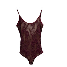 Load image into Gallery viewer, Burgundy Lace Bodysuit And Shorts Set