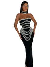 Load image into Gallery viewer, Striped Crystal Drip Dress-Modern Baby Las Vegas