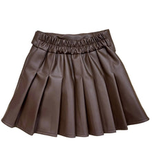Load image into Gallery viewer, Patch Pleated Leather Skirt
