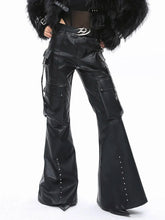 Load image into Gallery viewer, Leather Rivet Trouser Pants-Modern Baby Las Vegas