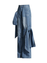 Load image into Gallery viewer, Bowknot Denim Set-Modern Baby Las Vegas