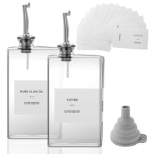 Load image into Gallery viewer, 500ml Rectangular Olive Oil Glass Dispenser Bottle