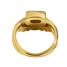 Load image into Gallery viewer, Gold Stainless Steel Rhinestone Ring