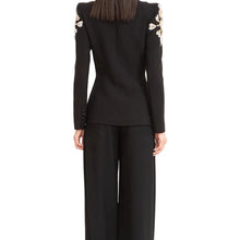 Load image into Gallery viewer, Crystal Beaded Shoulder Blazer Jacket
