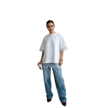 Load image into Gallery viewer, Open Back Patch Lace T-Shirt