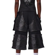 Load image into Gallery viewer, Black Patch Leather Shorts