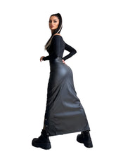 Load image into Gallery viewer, Long Leather Lace-Up Bandage Skirt-Modern Baby Las Vegas