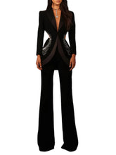 Load image into Gallery viewer, Hollow Out Crystal Blazer Suit-Modern Baby Las Vegas