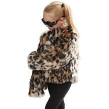 Load image into Gallery viewer, Leopard Fur Coat