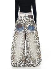Load image into Gallery viewer, 3D Print Patch Faded Leopard Denim Jeans