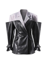 Load image into Gallery viewer, Leather Patch Blazer