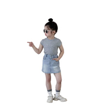 Load image into Gallery viewer, Crystal Speckled Top And Denim Skirt Set