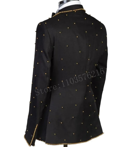 Luxury Gold Lined Beaded Tuxedo-Modern Baby Las Vegas