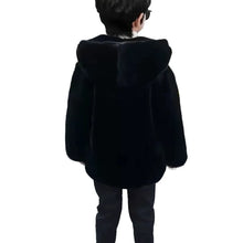 Load image into Gallery viewer, Short Hair Faux Fur Hooded Coat