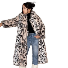 Load image into Gallery viewer, Beige Leopard Fur Coat