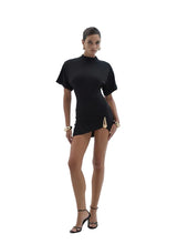 Load image into Gallery viewer, Gold Accent T-Shirt Mini Dress