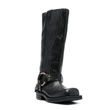 Load image into Gallery viewer, Square Toe Belted Buckle Boots-Modern Baby Las Vegas
