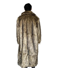 Load image into Gallery viewer, Long Brown Fur Coat