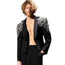 Load image into Gallery viewer, Luxury Webbed Crystal Mesh Suit