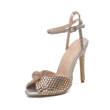 Load image into Gallery viewer, Rhinestone Peep-Toe Sandals-Modern Baby Las Vegas