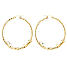 Load image into Gallery viewer, Custom Name Hoop Earrings-Modern Baby Las Vegas