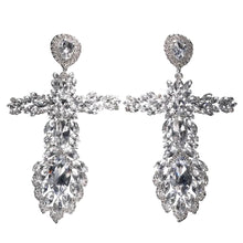 Load image into Gallery viewer, Big Cross Dangle Earrings