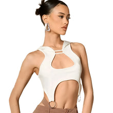 Load image into Gallery viewer, Hooded Ring Crop Top-Modern Baby Las Vegas