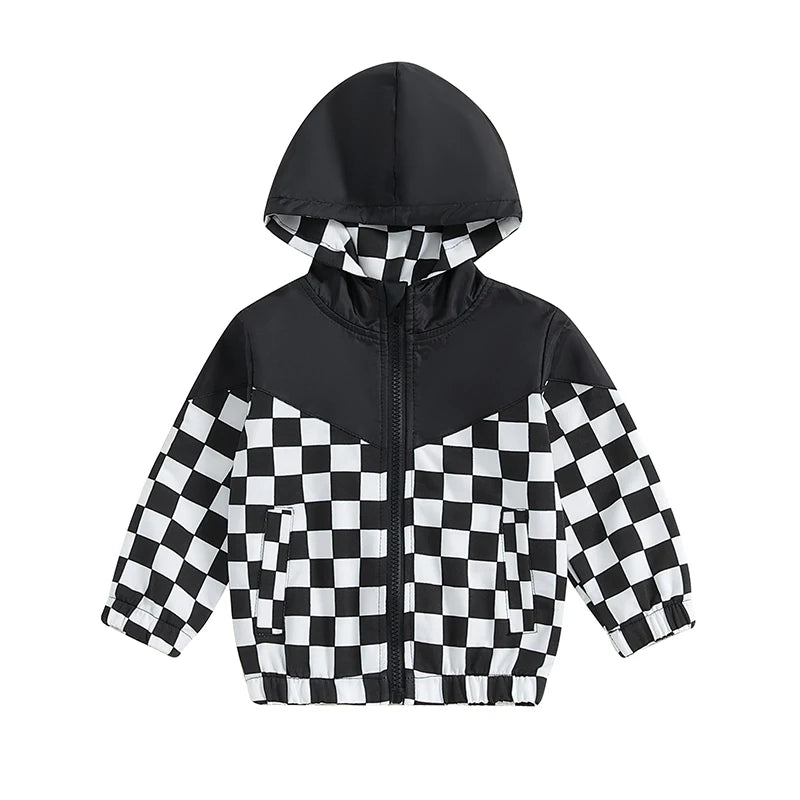 ジャケット・アウター front design check pattern hooded jacket ジャケット・アウター front design check pattern hooded