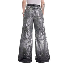 Load image into Gallery viewer, Slit Knee Metallic Denim Jeans-Modern Baby Las Vegas