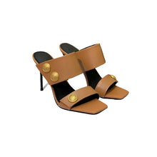 Load image into Gallery viewer, Gold Button Double Strap Shoes-Modern Baby Las Vegas