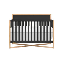Load image into Gallery viewer, 5-in-1 Matte Black Convertible Baby Crib