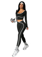 Load image into Gallery viewer, Color Block Lined Bralette Yoga Set