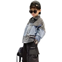 Load image into Gallery viewer, Patch Denim Jacket-Modern Baby Las Vegas