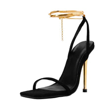 Load image into Gallery viewer, Gold Chain Wrap Sandals