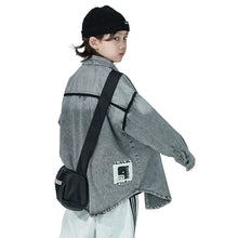 Load image into Gallery viewer, Patch Denim Top