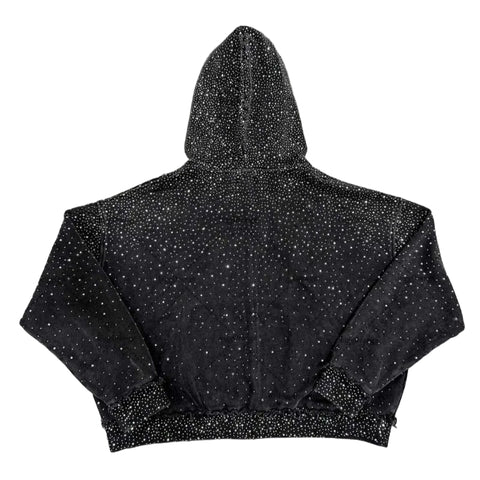 Crystal Speckled Number Hoodie-Modern Baby Las Vegas