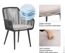 Load image into Gallery viewer, Woven Patio Dining Chair Set-Modern Baby Las Vegas