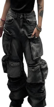 Load image into Gallery viewer, Black Gradient Multi-Pocket Denim Jeans-Modern Baby Las Vegas