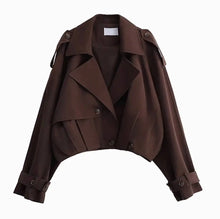 Load image into Gallery viewer, Cropped Trench Coat-Modern Baby Las Vegas